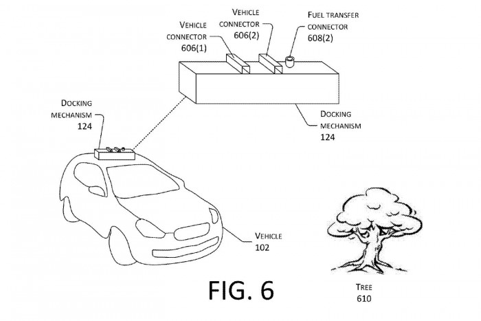 亚马逊申请新专利：利用无人机为抛锚电动汽车充电